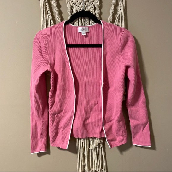 LOFT Pink Cardigan Small - Picture 2 of 4